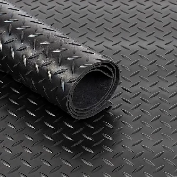 Rubber Mat Roll (Checker Plate) 1m 3mm