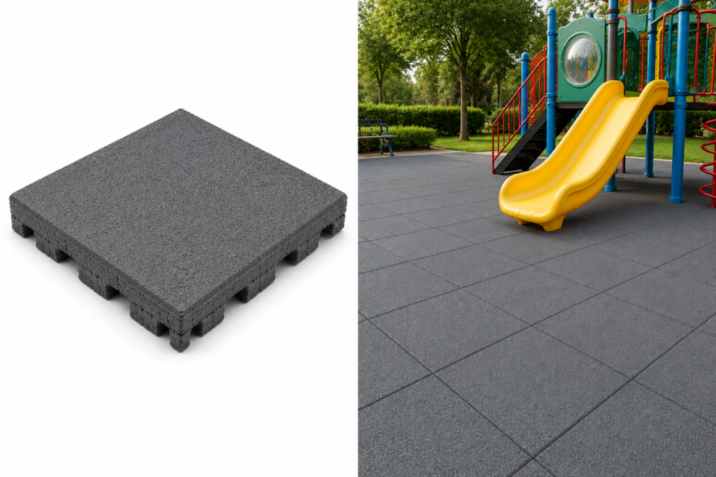 Playground Rubber Tile Grey