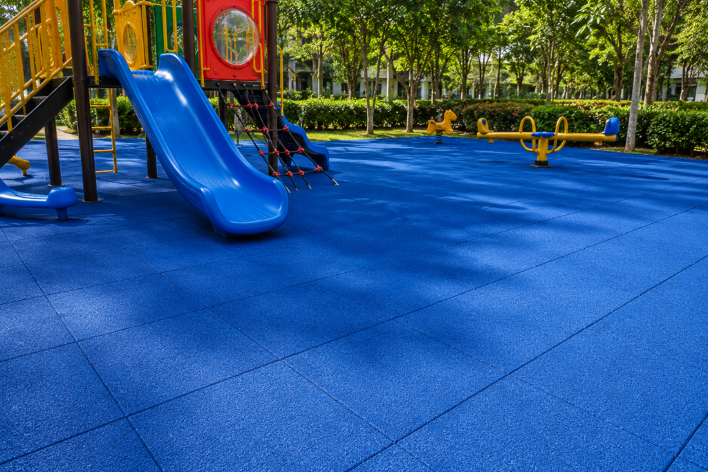 Playground Rubber Tile Blue