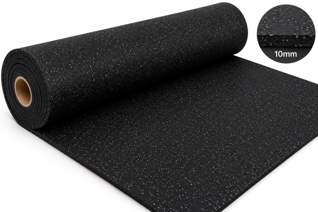 Standard Rubber Gym Flooring 10mm Black